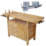 Wooden Workbench For Garage Workshop Rapid Action Woodworking Vise 9 Inch Jaw. Fixed Price $619.29.