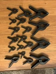 Anvil Spring Clamp Set 18 Piece Non-slip Grip Handles. Fixed Price $5.00.