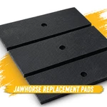 Premium Jawhorse Replacement Jaws, 8" Farm-grade Rubber, Diamond Grip. Fixed Price $47.95.