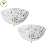 Evelots Ceiling Clip-on Light Bulb Shade-lamp-dome-diamond CUT-ACRYLIC-SET/2. Fixed Price $42.99.