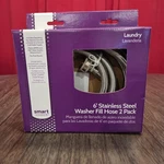 Smart Choice 6' Stainless-steel Washing Machine Fill Hose (2-PACK). Fixed Price $9.99.