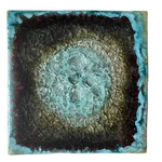 Handmade Ceramic Art Tile Cracked Glass Design Unique Decor Coaster 4X4. Fixed Price $31.74.