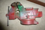 Columbian Vintage Bench Vise D45-M4 Swivel Base 5" Jaws Anvil Red Usa D-45. Fixed Price $119.99.