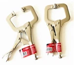 2 Ate Pro 6" Locking Vise Clamp Pliers W/flex Pads Grips Welding 31037. Fixed Price $18.99.