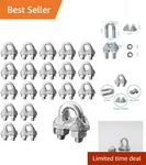 20PCS Wire Rope Clamps - Zinc Plated Steel For 3/16" Cables, Durable & Versatile. Fixed Price $14.97.