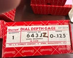 Starrett Dial Depth Gage 643JZ No. 0-0.125 In Range Case 64312. Fixed Price $400.00.