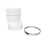 Dundas Jafine R2OZW 4IN Round To Oval Duct Adapter With Clamp. Fixed Price $20.84.