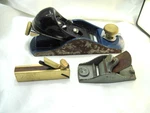 Bench Planes Lot - Kobalt 6.5" Adj., Knapp Iron Finger Plane, Windsor Brass Mini. Fixed Price $24.99.