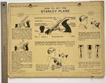Stanley Tools Instructional Chart - How Set & Assemble Double Plane Iron. Fixed Price $29.00.