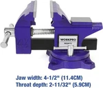 Workpro Vise 4-1/2" Vice For Workbench, Swivel Base Woodworking. Fixed Price $38.39.