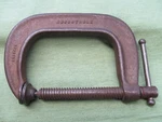 Adjustable Brand No. 1440-4" C-clamp Good Shape Usa. Fixed Price $19.65.