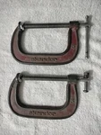 2 Vintage Skandor 5" Heavy Duty Clamps - Wood Working Shop Tools. Fixed Price $29.99.