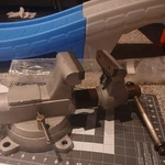 Vintage Snap On Swivel Base Bench Vise Model 1740. Fixed Price $460.00.