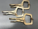 3PC Vintage Petersen Dewitt Vise Grip 11SP Locking Welding Clamps Pliers - Usa. Fixed Price $70.00.