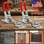2/4/6PCS Latch Catch Cabinet Boxes Handle Toggle Lock Clamp Hasp Galvanized Iron. Fixed Price $9.99.