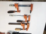 Set Of Jorgensen #3706 Sliding Bar Clamps Inch 3701/3703 Wood Handles Usa. Fixed Price $30.00.