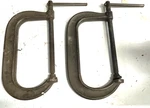 Armstrong 408 C-clamp 8" Extra Deep Throat Pattern Drop Forged Usa Lot Of 2. Fixed Price $115.00.