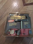 New Pittsburgh Pc 3/4" Heavy Duty Pipe Clamp Set In Package 31255. Fixed Price $10.00.
