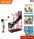 Height Adjustable Indoor Basketball Hoop For Ages 3-12 4 Set Included. Fixed Price $69.99.