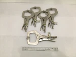 (5) New Pittsburgh 11" C-clamp Lock Grip Swivel Pad Pliers Jaw Opening 3-3/8". Fixed Price $67.90.