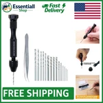 Ergonomic Pin Vise Hand Drill With 25 Micro Bits - Perfect For Jewelry & Crafts. Fixed Price $14.24.