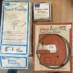 Craftsman Router Template #25182 + Box Guide Bushings & Band Saw Blade. Fixed Price $35.00.