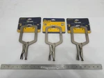 (3) New Irwin 9" Vise-grip Large Capacity C-clamp 9DR 4-1/2". Fixed Price $90.90.
