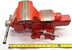 Vise, Ridgid No. 5000R Nice Condition Swivel Bench Weighs 37 Lbs. Usa. Fixed Price $397.84.