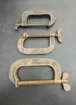 Lot Of 3 Antique Steel Clamps Mark Chicago #6, Superclamp #44, Sargent & Co #14. Fixed Price $17.21.