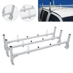 Cross Bars 3 Ladder Roof Racks Fit 92-15 Ford Econoline Cargo Van White. Fixed Price $165.75.