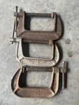 Vintage Brink & Cotton No. 143-3 Inch Clamps Made Usa (3 Lot). Fixed Price $12.00.