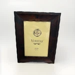 Mid Century Mcm Veritas Brown Wood Carved Detail Standing Photo Frame 5X7. Fixed Price $22.50.