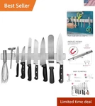 Durable 18 Inch Magnetic Knife Organizer - Easy Mounting Stainless Steel Bar. Fixed Price $54.99.