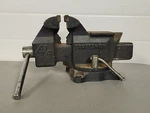 Vintage Craftsman 4 1/2 Bench Vise W/ Reversible Jaw Model 51865. Fixed Price $125.00.