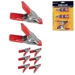 8 X Heavy Duty Metal Spring Clamps With Rubber Coated Tips. Fixed Price $7.94.