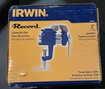 New Irwin 226303ZR Record Clamp On Vise Inch Bench. Fixed Price $29.99.