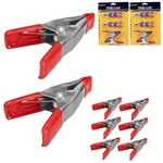 16 Lot Strong Metal Spring Clamps Rubber Tips Tool Steel Clip 4" & 2" Holder. Fixed Price $9.49.