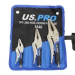 Us Pro Tools 3PC Long Nose Locking Pliers Set 5-10" Mole Grips Clamps 1846. Fixed Price $15.98.