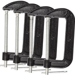 Hnbun 4-PACK 6-INCH Malleable Iron C-clamp Set, 1350 Lbs Clamping Black. Fixed Price $37.35.