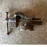 Rock Island Mfg Co Heavy Duty Swivel Base Bench Vise Cast Iron Industrial Tool. Fixed Price $275.00.