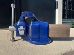 Vintage Hollands Erie Pa Keystone Bench Vise, 3 Jaws, Restored. Fixed Price $125.00.