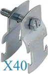 Lot Of (40) Thomas & Betts 1-1/4 In. Conduit CLAMP-SUPERSTRUT-Z703 1/4EG-10. Fixed Price $70.00.