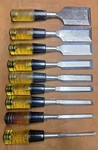 Nice Buck Bros Wood Chisel Set Of 9 Usa Great Neck Sharp!. Fixed Price $89.75.