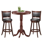 Costway 3PCS Pub Table Set 30" Round Bar Height & 2PCS Swivel Stools. Fixed Price $329.99.