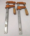 Set Of - Jorgensen 12" Bar Clamp Wood Handle Steel Tool Usa. Fixed Price $42.47.