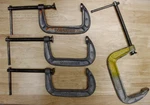 Vintage Columbian C" Clamps,incl 3 41407-5",& 41408-8",GOOD,L K! Read!. Fixed Price $22.99.