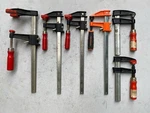 Lot Of 6 Bessey & Jorgensen Woodworking Sliding Bar Clamps 12 Capacity. Fixed Price $149.99.