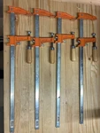 Jorgensen 3718 & 3724 Woodworking Clamps Silver Stainless Steel (lot Of 6). Fixed Price $60.00.