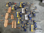 Lot Jorgensen Steel Bar Clamp Irwin Quick-grip Hand Micro Wood Working. Fixed Price $500.00.
