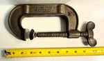 Jorgensen 104 Heavy Cast Machinist C-clamp Usa Vintage 4" With Spade Screw. Fixed Price $14.00.